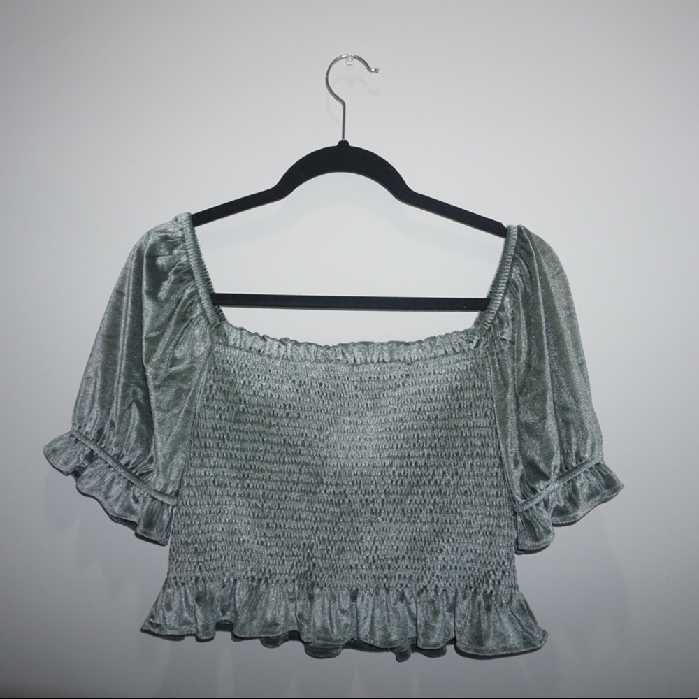 Sage green top